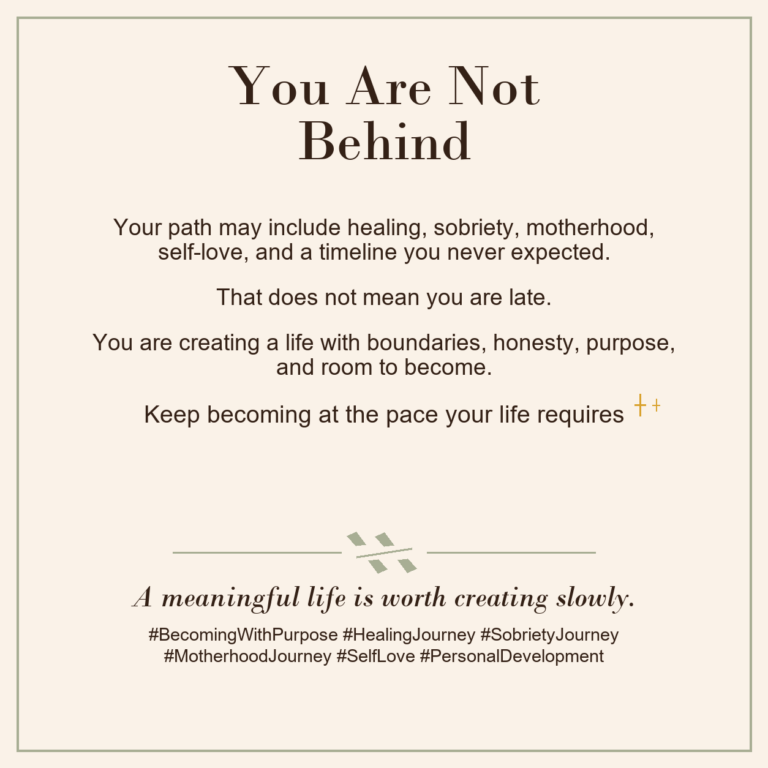 You are creating a life with boundaries, honesty, purpose, and room to become