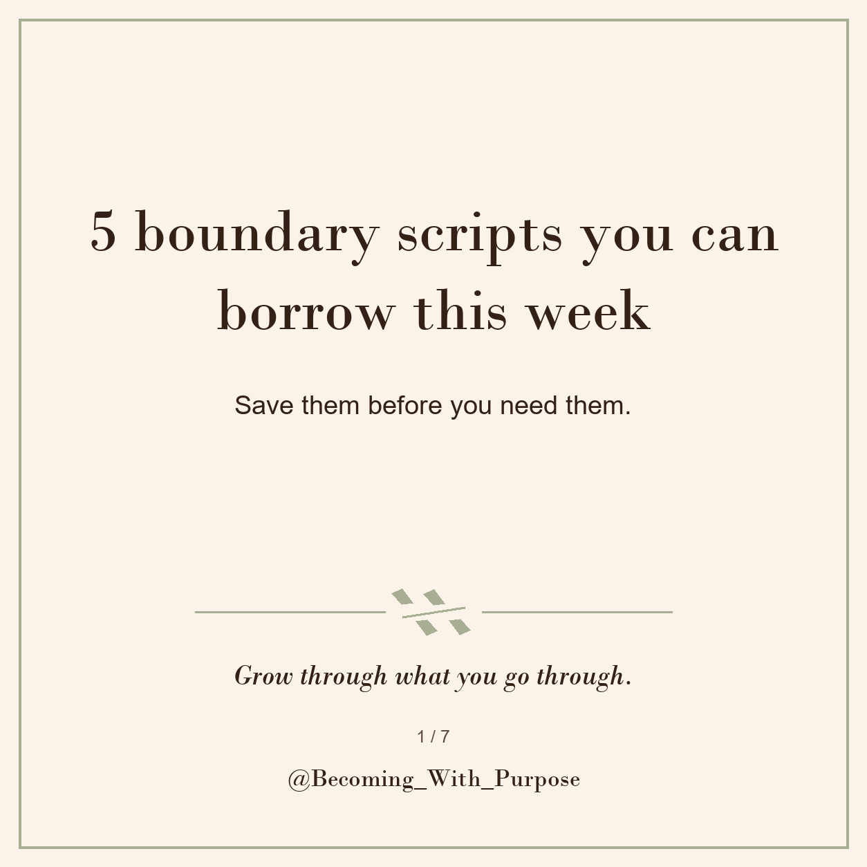 Five Boundary Scripts You Can Borrow This Week — Becoming With Purpose