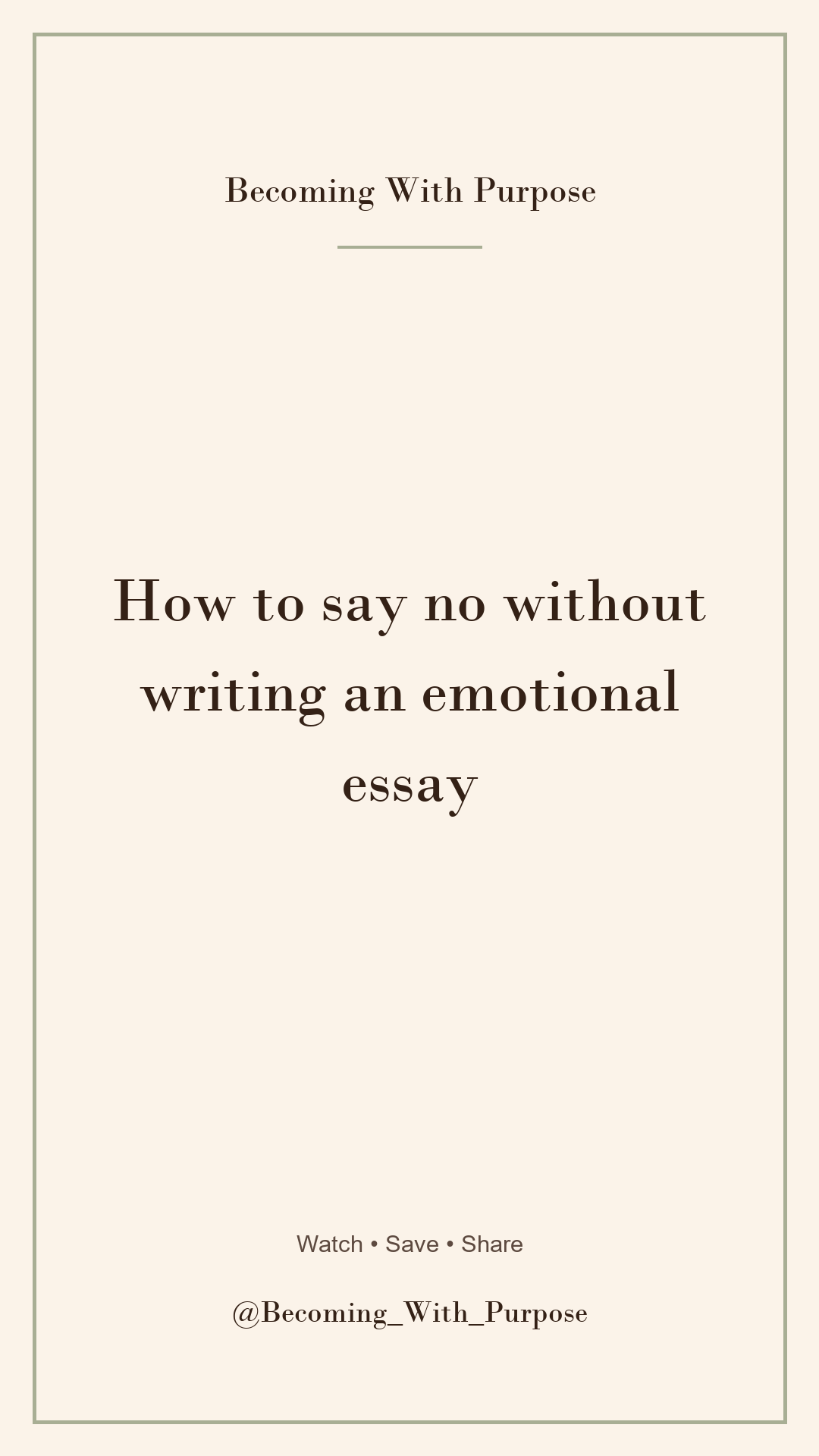 How to Say No Without Writing an Emotional Essay — Becoming With Purpose