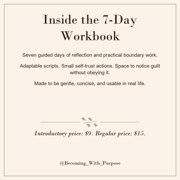 Inside the Seven-Day Choose Yourself Workbook — Becoming With Purpose