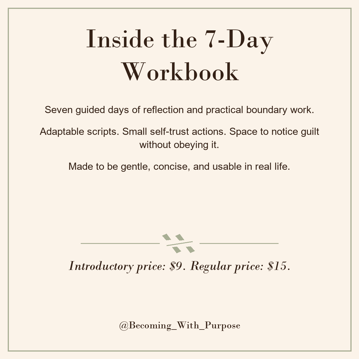 Inside the Seven-Day Choose Yourself Workbook — Becoming With Purpose